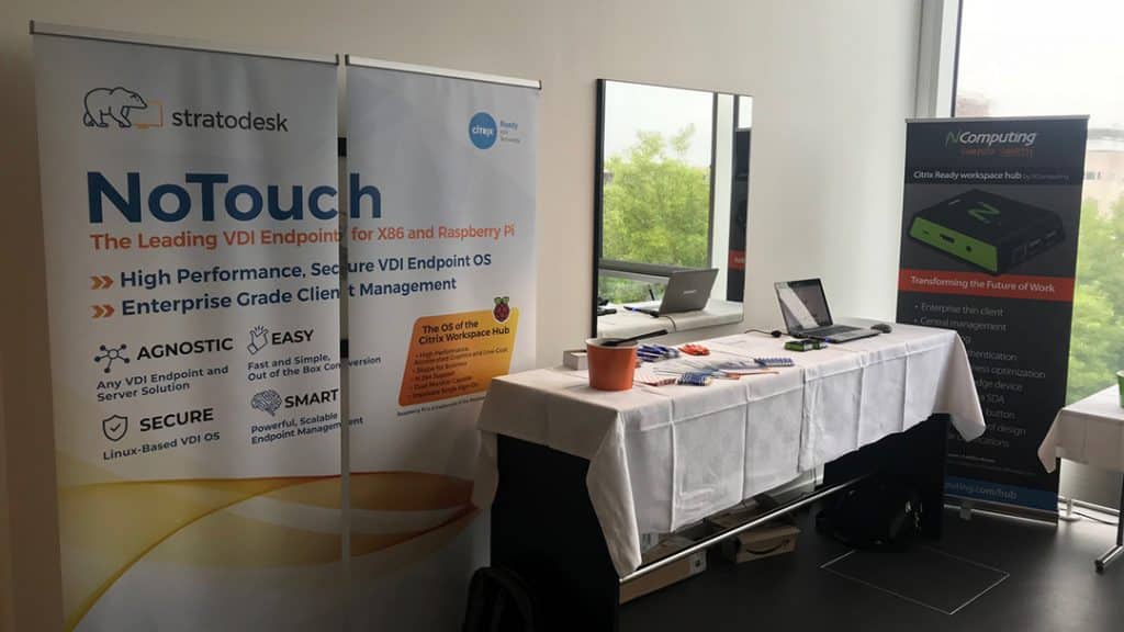 Stratodesk's booth at TechTalkPLUS