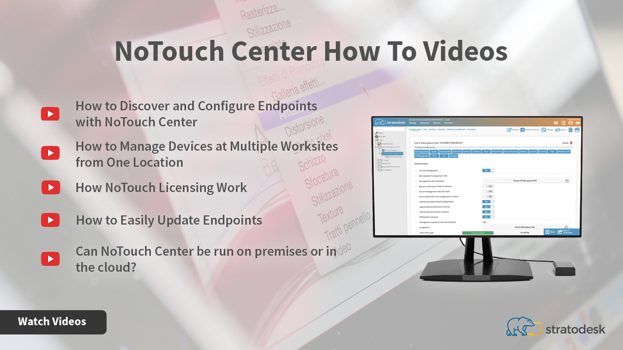 Stratodesk NoTouch Center How To Videos