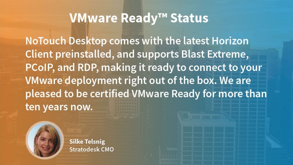 Stratodesk is VMware Ready