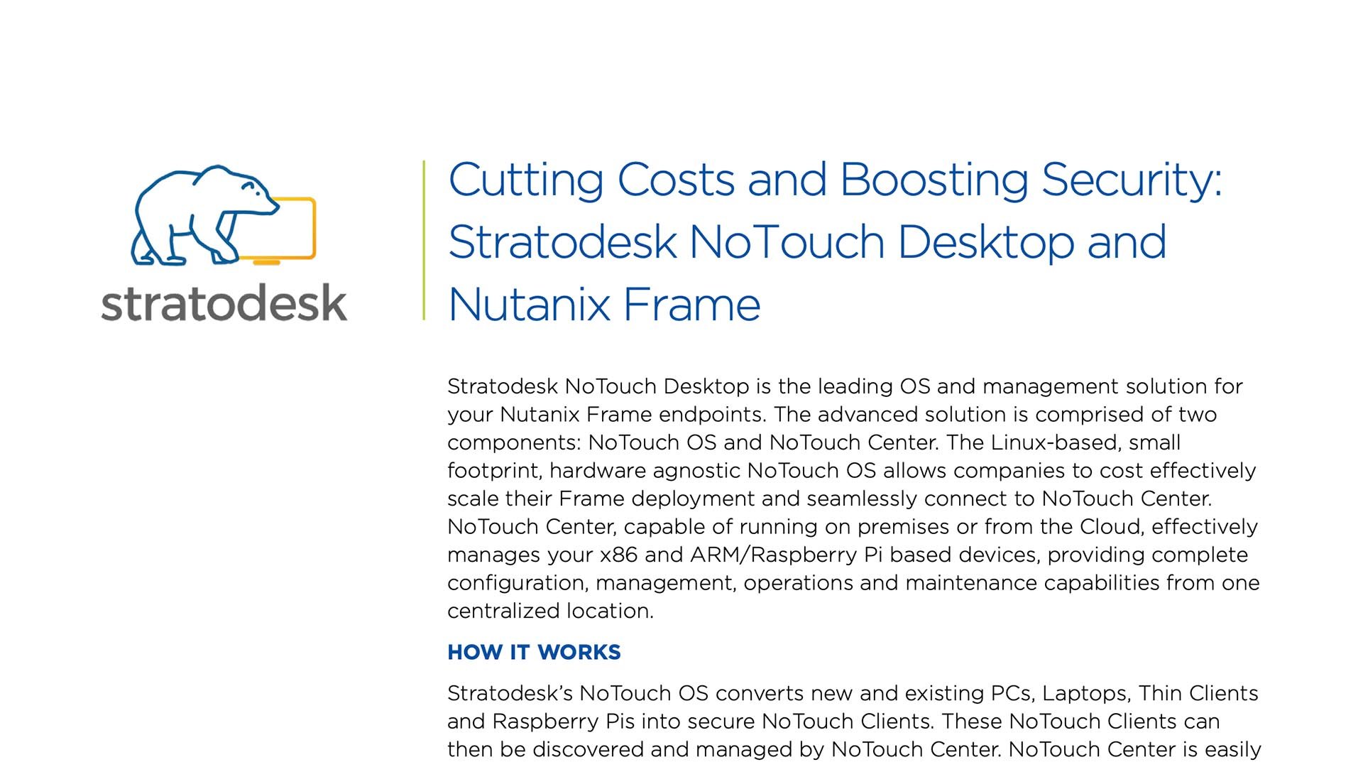Nutanix and Stratodesk