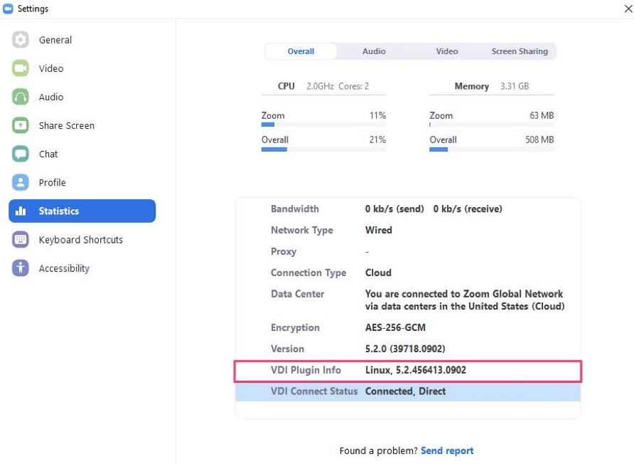 Zoom VDI plugin