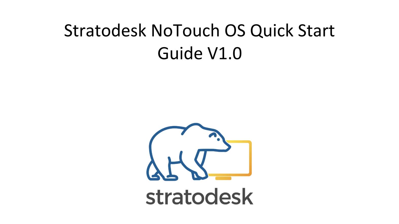 Stratodesk Quick Start