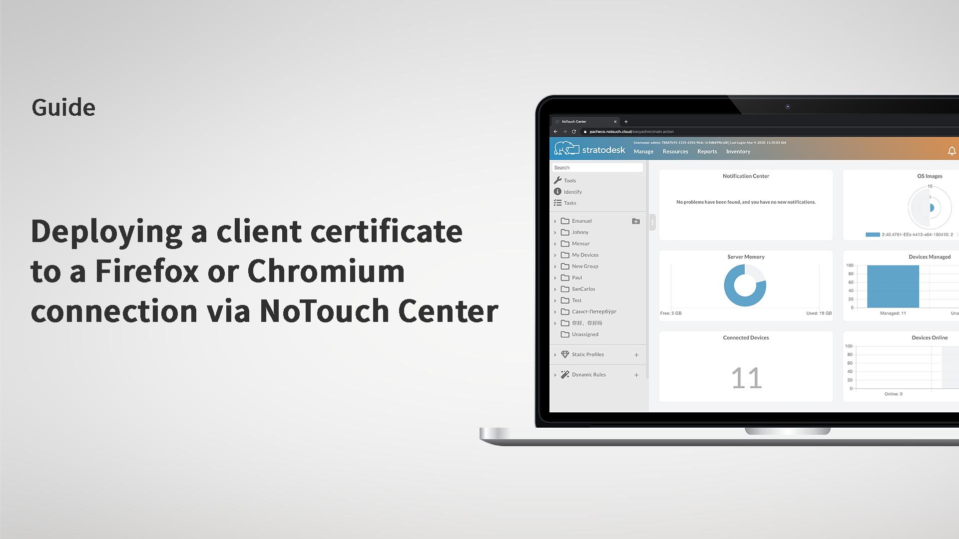Deploying Certificates with NoTouch Cenetr